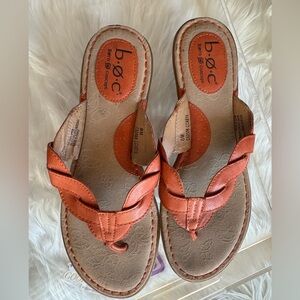 BOC by Born Braided Leather Flip Flop Size 8 Sandals